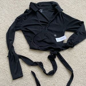 PACSUN cropped crossover/tie top